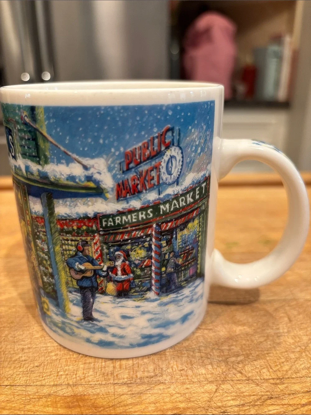 Starbucks Christmas Mug at Pikes Place Farmers Market in Seattle - 14 oz